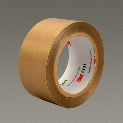 3M General Purpose PTFE Glass Cloth Tape 5151 Light Brown, 2 in
