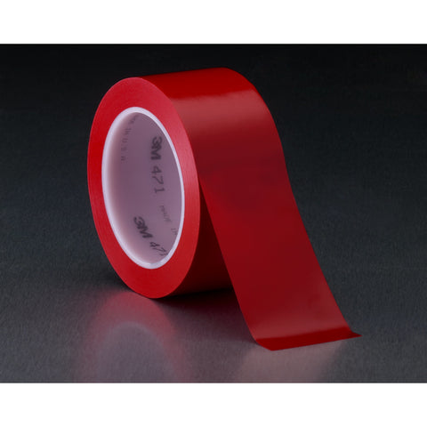 3M Vinyl Tape 471 Red, 1 in x 36 yd, 36 per case Bulk