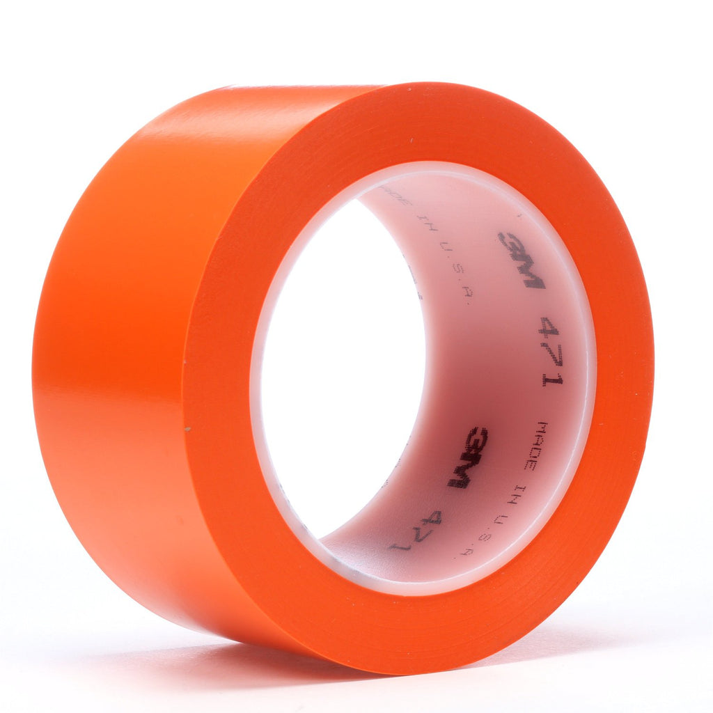 3M Vinyl Tape 471 Orange, 1 in x 36 yd, 36 per case Bulk