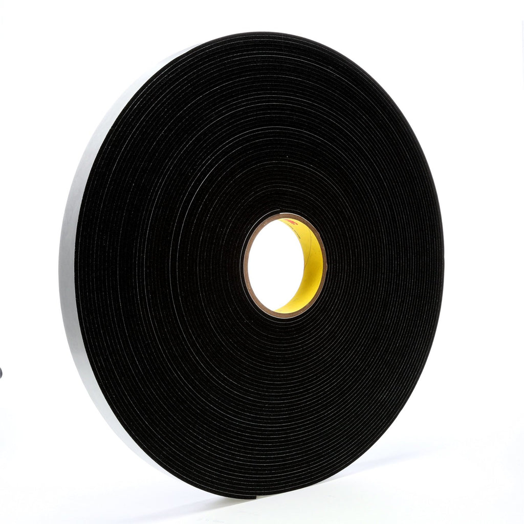 3M Vinyl Foam Tape 4508 Black, 1 in x 36 yd, 9 per case