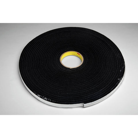 3M Vinyl Foam Tape 4504 Black, 1/4 in x 18 yd, 36 per case
