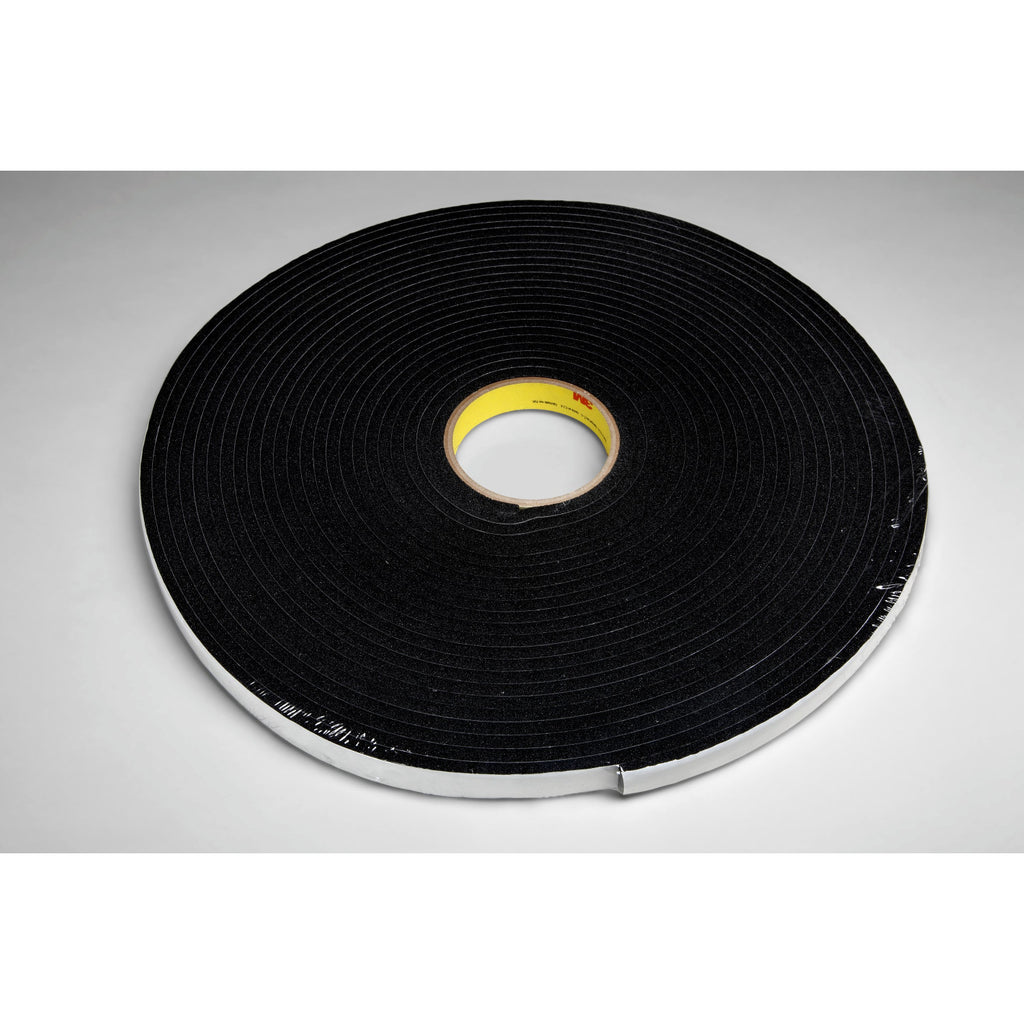 3M Vinyl Foam Tape 4504 Black, 1/2 in x 18 yd, 18 per case