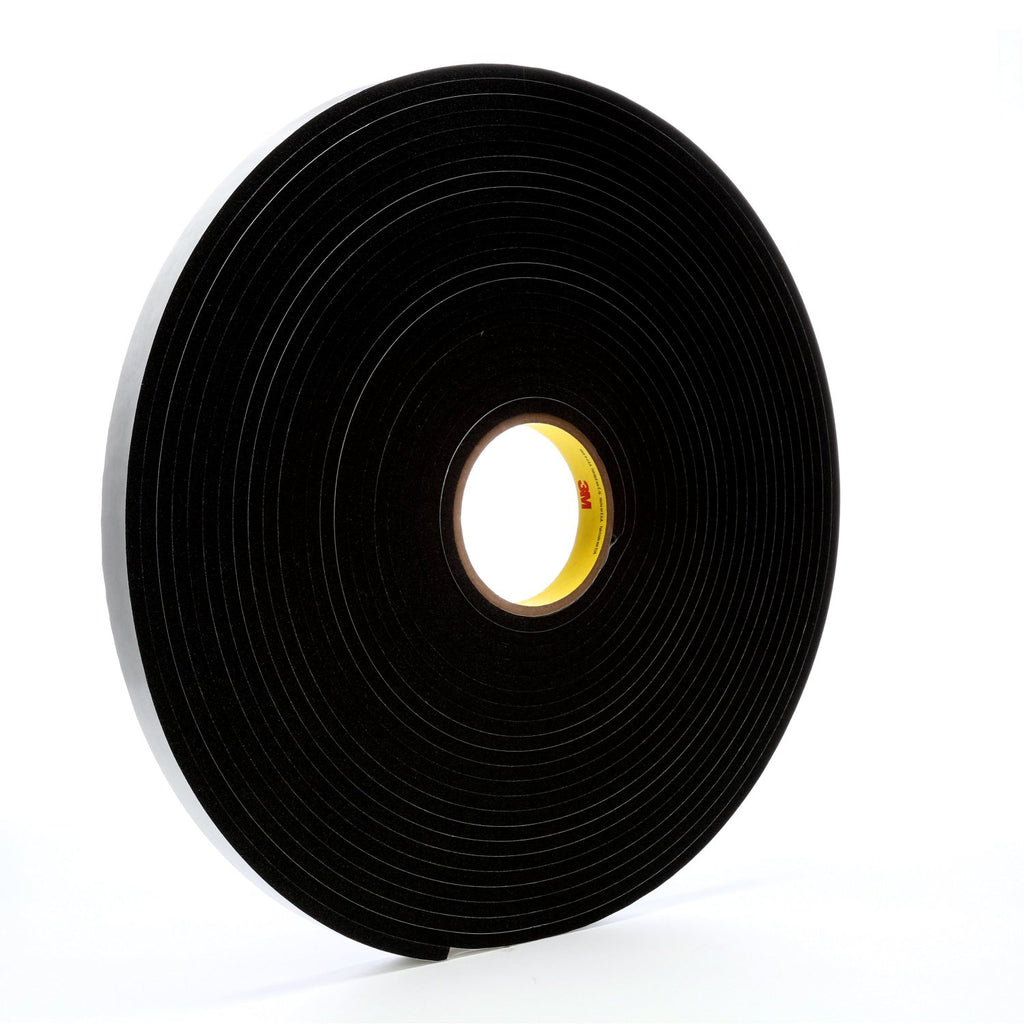 3M Vinyl Foam Tape 4504 Black, 3/4 in x 18 yd, 12 per case