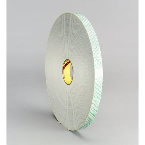 3M Double Coated Urethane Foam Tape 4008 Off-White, 1 1/2 in x 3