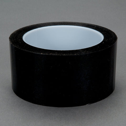 3M Polyester Film Tape 850 Black, 1/2 in x 72 yd 1.9 mil, 72 per