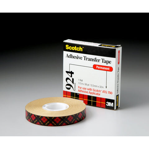 Scotch ATG Adhesive Transfer Tape 924 Clear, 2.0 in x 36 yd 2.0