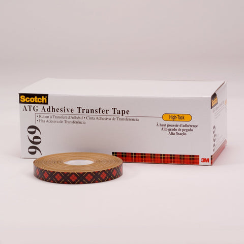 Scotch ATG Adhesive Transfer Tape 969 Clear, 0.50 x 18 yd 5.0 mi