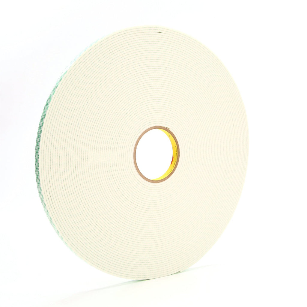 3M Double Coated Urethane Foam Tape 4008 Off-White, 1/2 in x 36