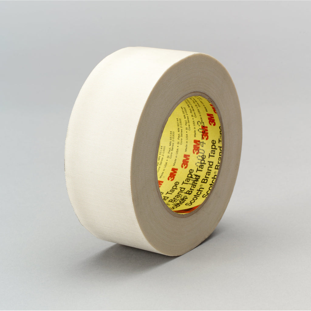 3M Glass Cloth Tape 361 White, 1/2 in x 60 yd 7.5 mil, 18 per ca