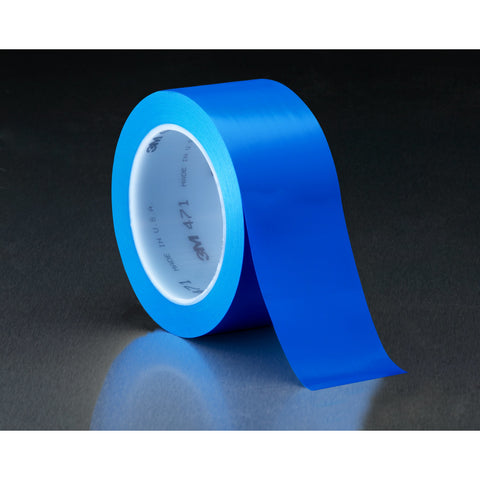 3M Vinyl Tape 471 Blue, 2 in x 36 yd, 12 per box 2 boxes per cas