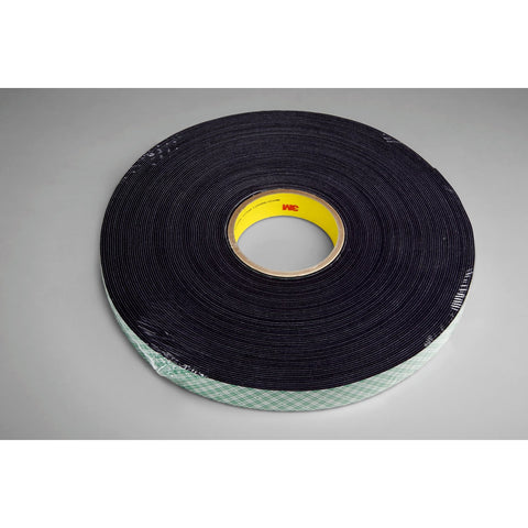 3M Double Coated Urethane Foam Tape 4052 Black, 3/4 in x 72 yd 1