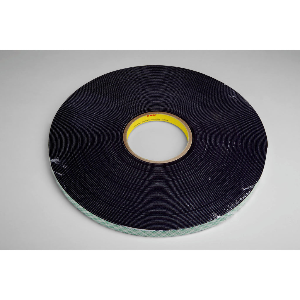 3M Double Coated Urethane Foam Tape 4056 Black, 3/4 in x 36 yd 1