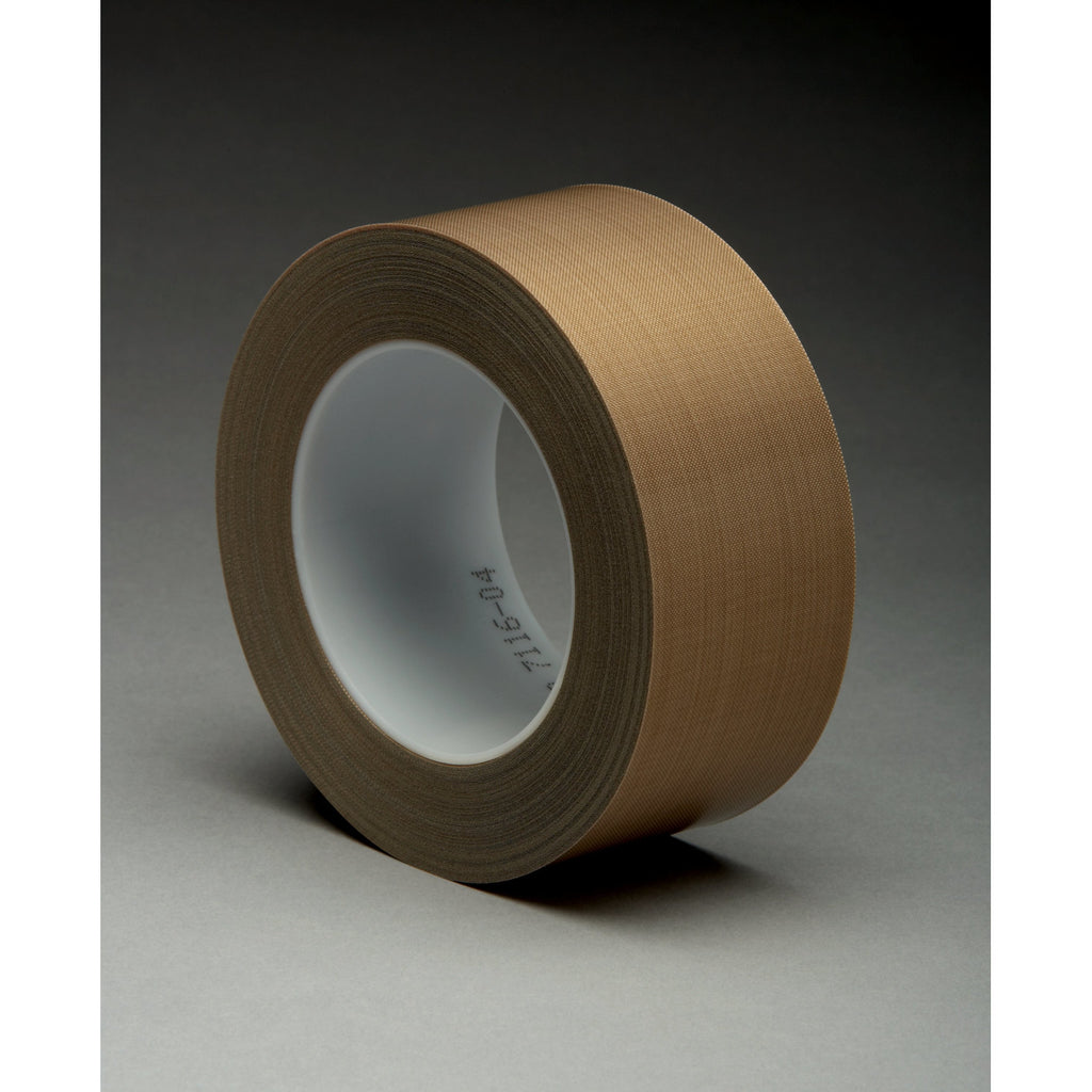 3M PTFE Glass Cloth Tape 5453 Brown, 1/2 in x 36 yd 8.3 mil