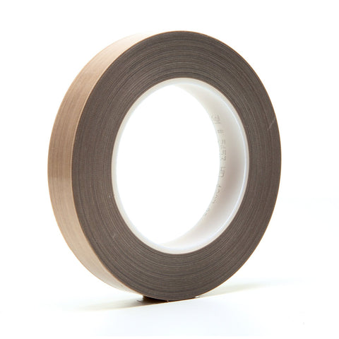 3M PTFE Glass Cloth Tape 5453 Brown, 3/4 in x 36 yd 8.3 mil, 12