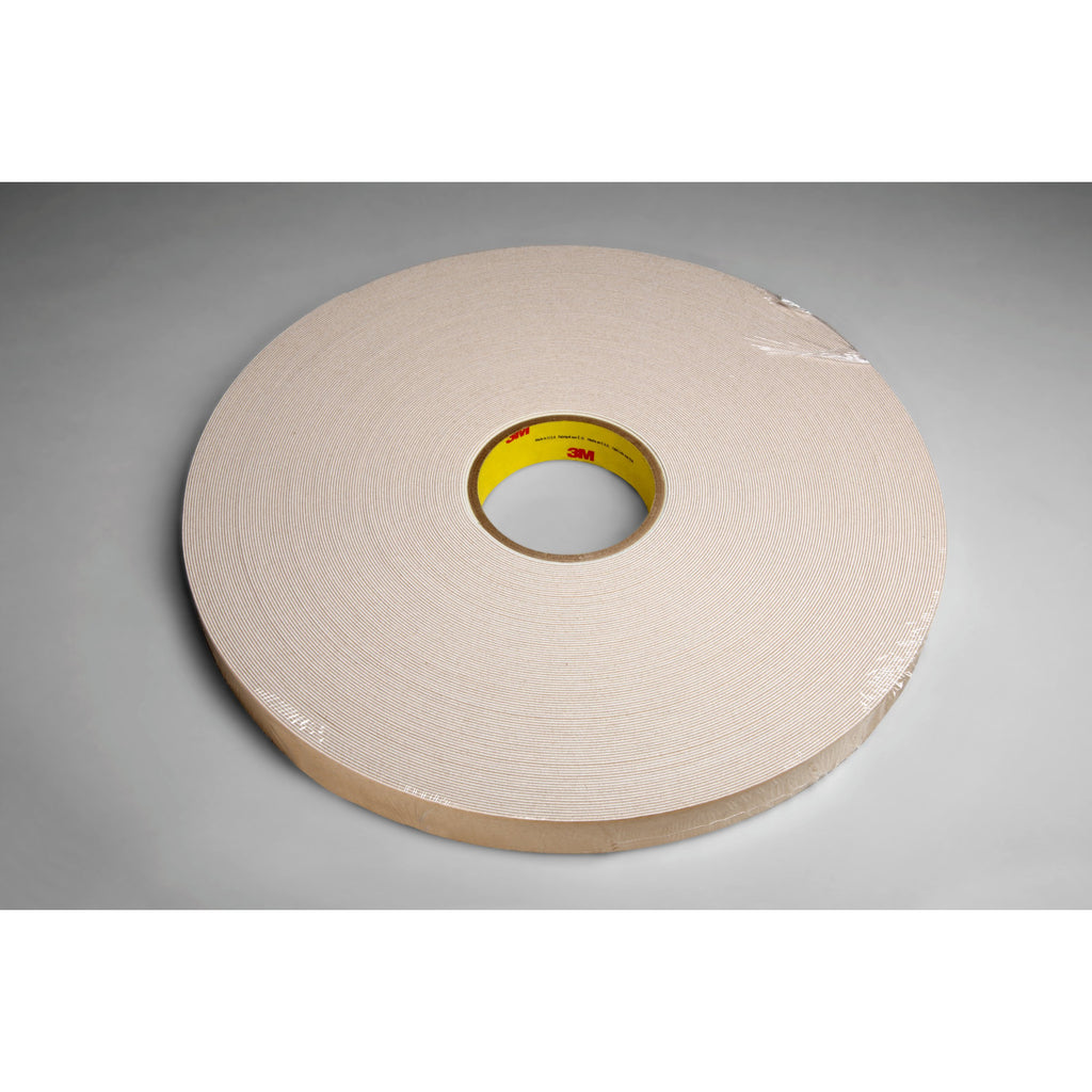 3M Double Coated Urethane Foam Tape 4085 Natural, 1/2 in x 72 yd