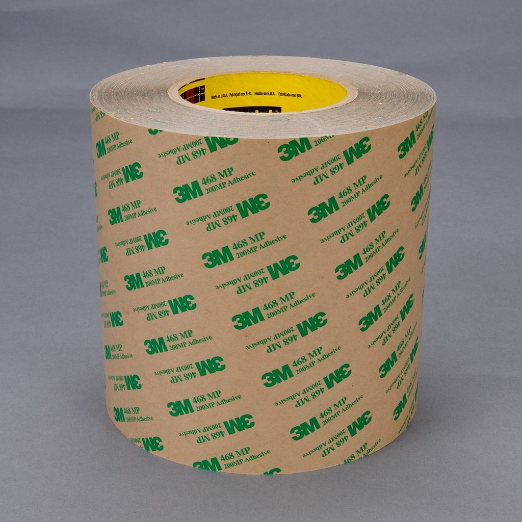 3M Adhesive Transfer Tape 468MP Clear, 12 in x 60 yd 5.0 mil, 4