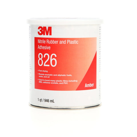 3M Scotch-Weld Nitrile Plastic Adhesive 826 Amber, 1 qt