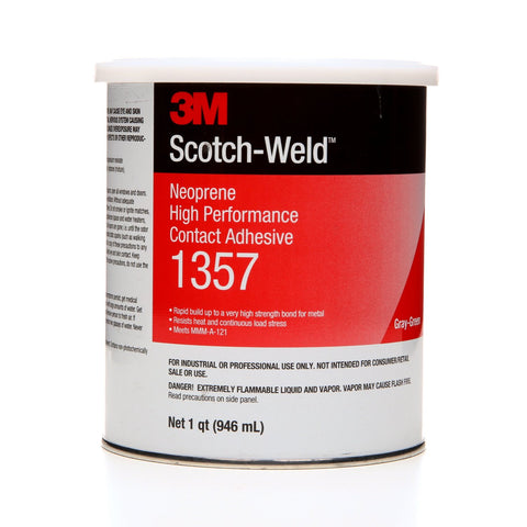 3M Scotch-Weld Neoprene HP Contact 1357 Gry-Grn, 1 qt
