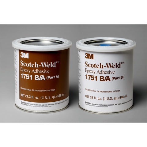 3M Scotch-Weld Epoxy Adhesive 1751 Gray B/A, 1 qt Kit