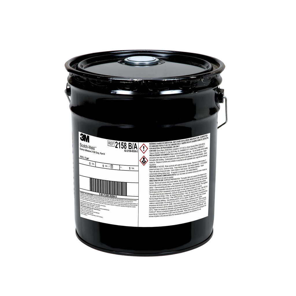 3M Scotch-Weld Epoxy Adhesive 2158 White Part B, 5 gal pail Drum