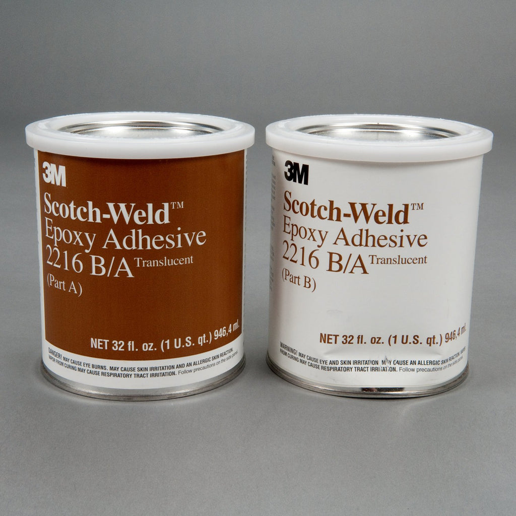 3M Scotch-Weld Epoxy Adhesive 2216 Translucent B/A, 1 Quart Kit