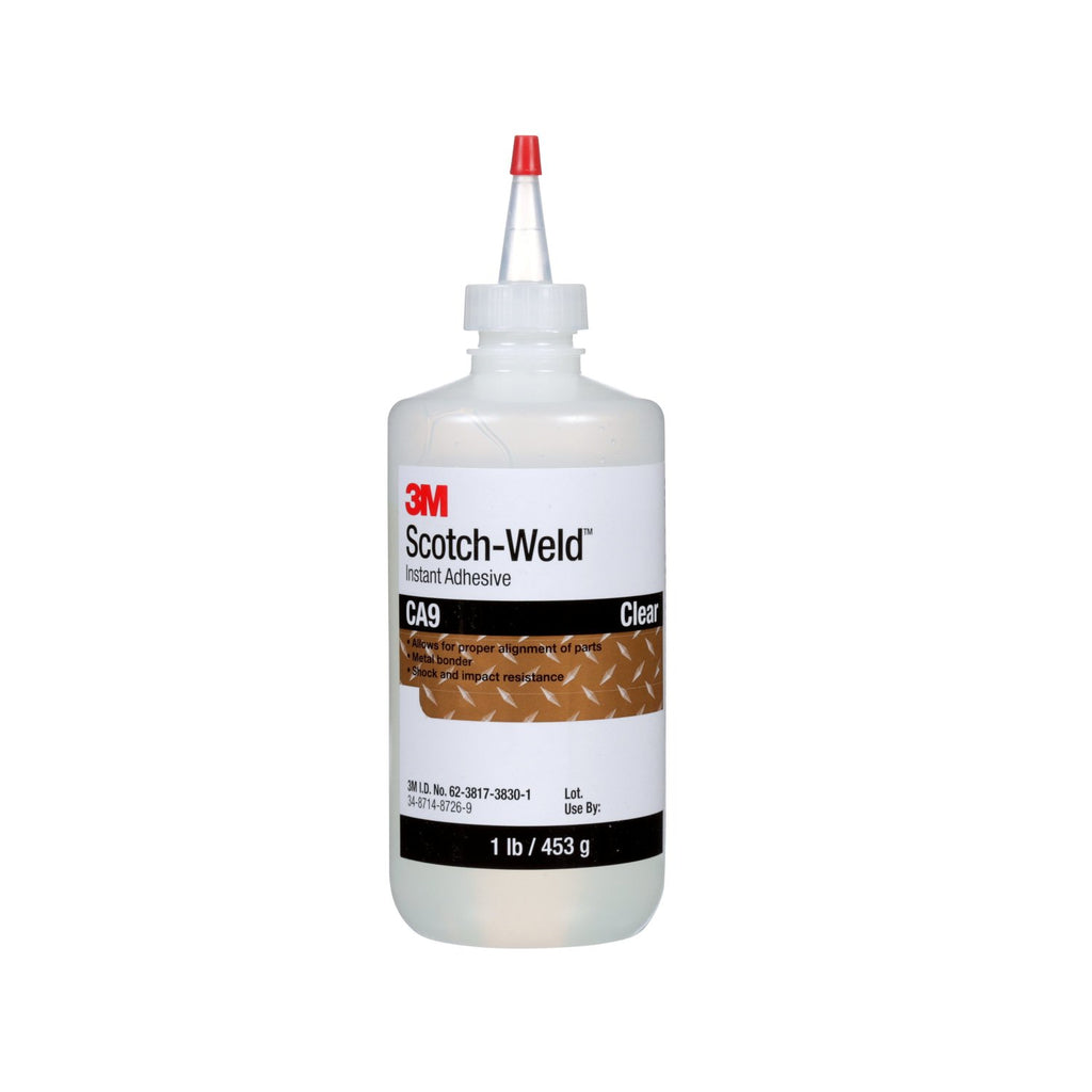 3M Scotch-Weld Instant Adhesive CA9 Clear, 1 lb/453 g Bottle