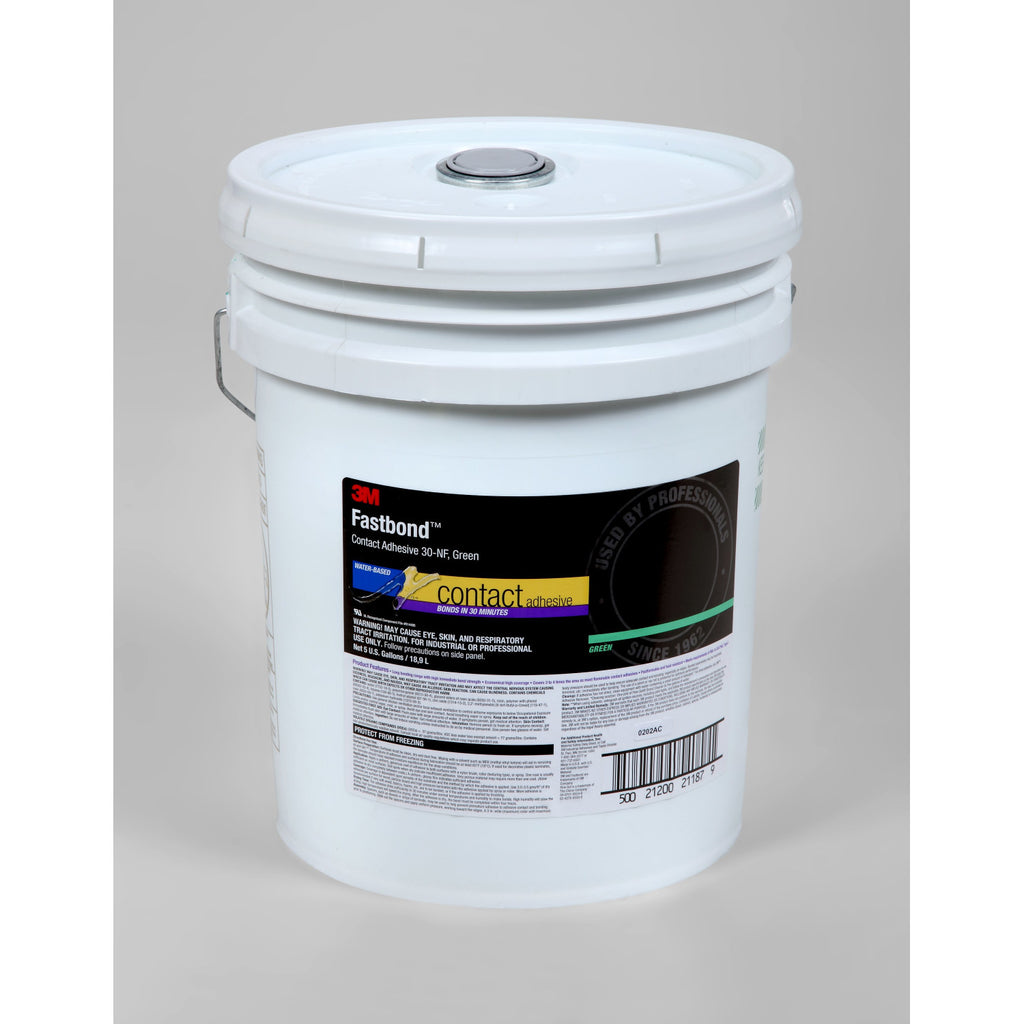 3M Fastbond 30NF Contact Adhesive Green, 5 gal pail, 1 per case