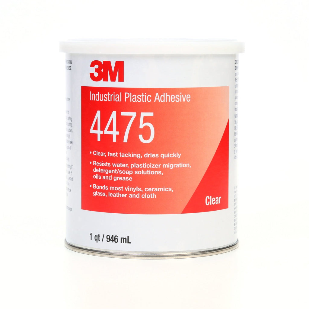 3M Scotch-Weld Industrial Plastic Adhesive 4475 Clear, 1 qt