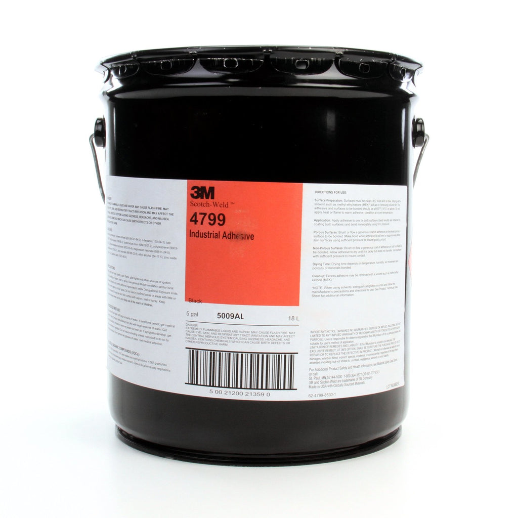 3M Scotch-Weld Industrial Adhesive 4799 Black, 5 gal, 1 per case