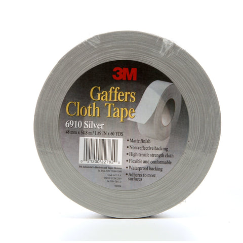 3M Cloth Gaffers Tape 6910 Silver, 48 mm x 54.8 m 12.0 mil, 24 p