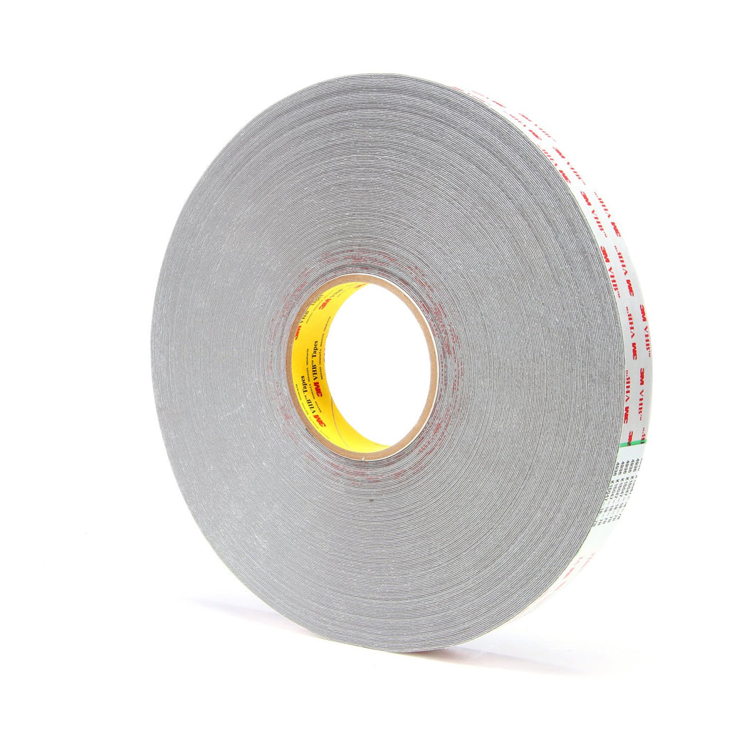 3M VHB Tape 4936 Gray, 1 in x 72 yd 25 mil, 9 per case