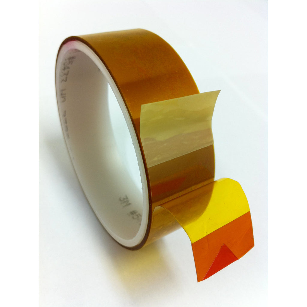 3M Linered Low Static Polyimide Film Tape 5433 Amber, 1 in x 36