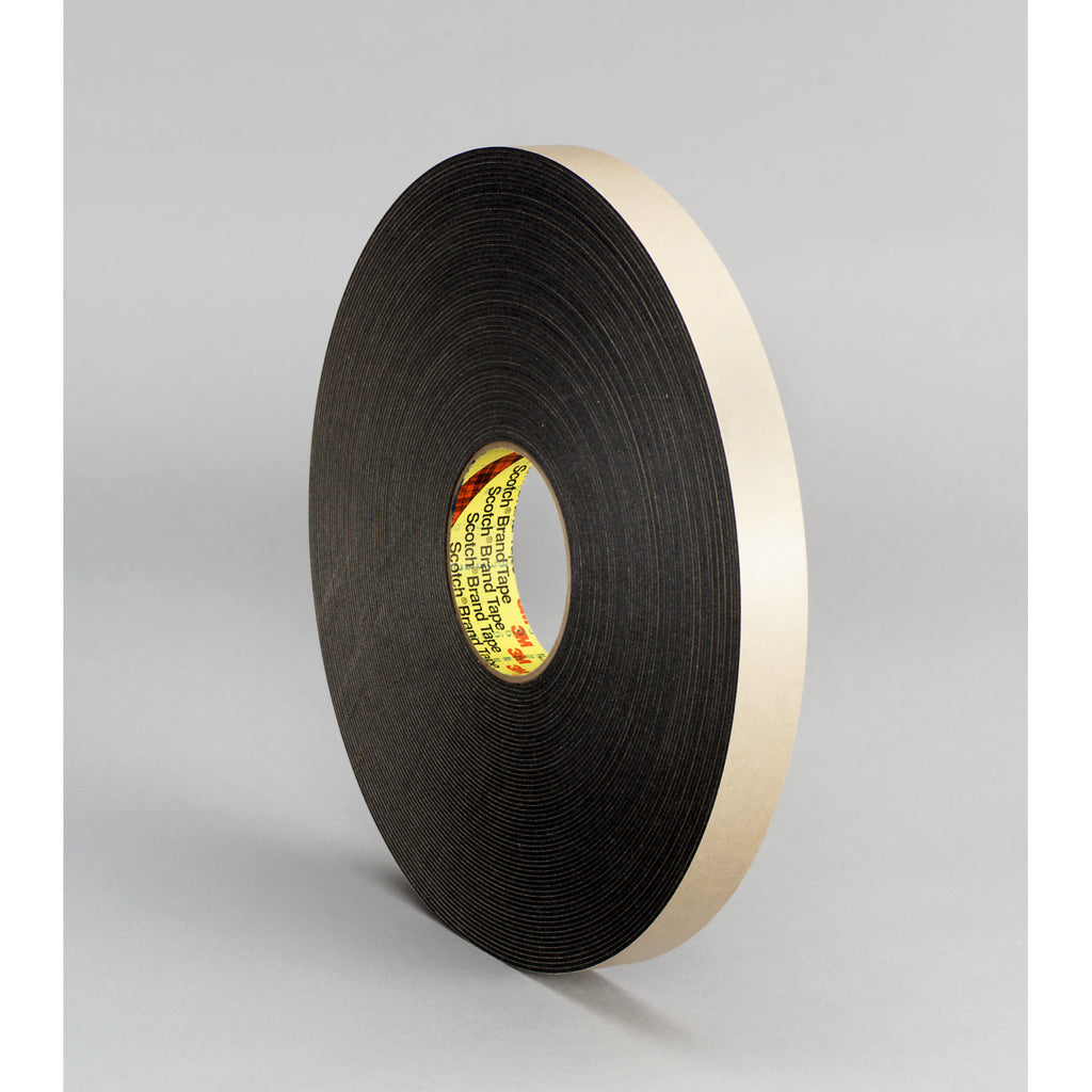 3M Double Coated Polyethylene Foam Tape 4496 Black, 1 in x 36 yd