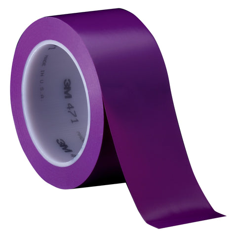 3M Vinyl Tape 471 Purple, 1 in x 36 yd, 36 per case Bulk