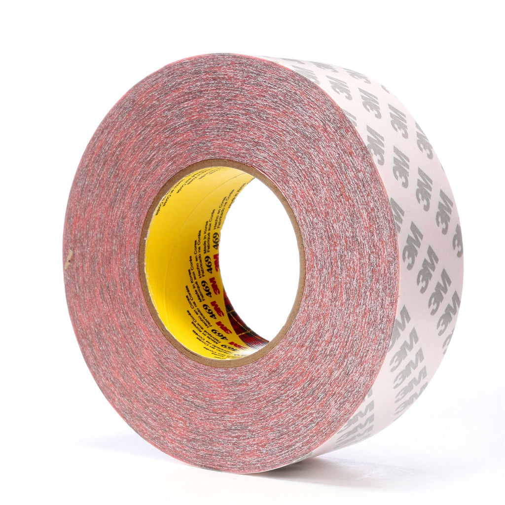 3M Double Coated Tape 469 Red, 2 in x 60 yd 0.14 mm, 16 rolls pe