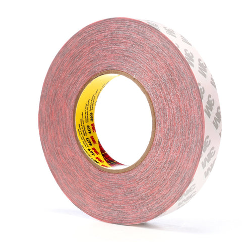 3M Double Coated Tape 469 Red, 1 in x 60 yd, 36 rolls per case B