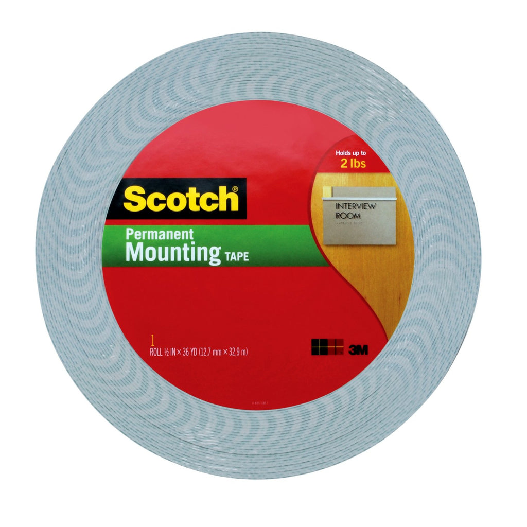 3M Double Coated Urethane Foam Tape 4016 Off-White, 1/2 in x 36