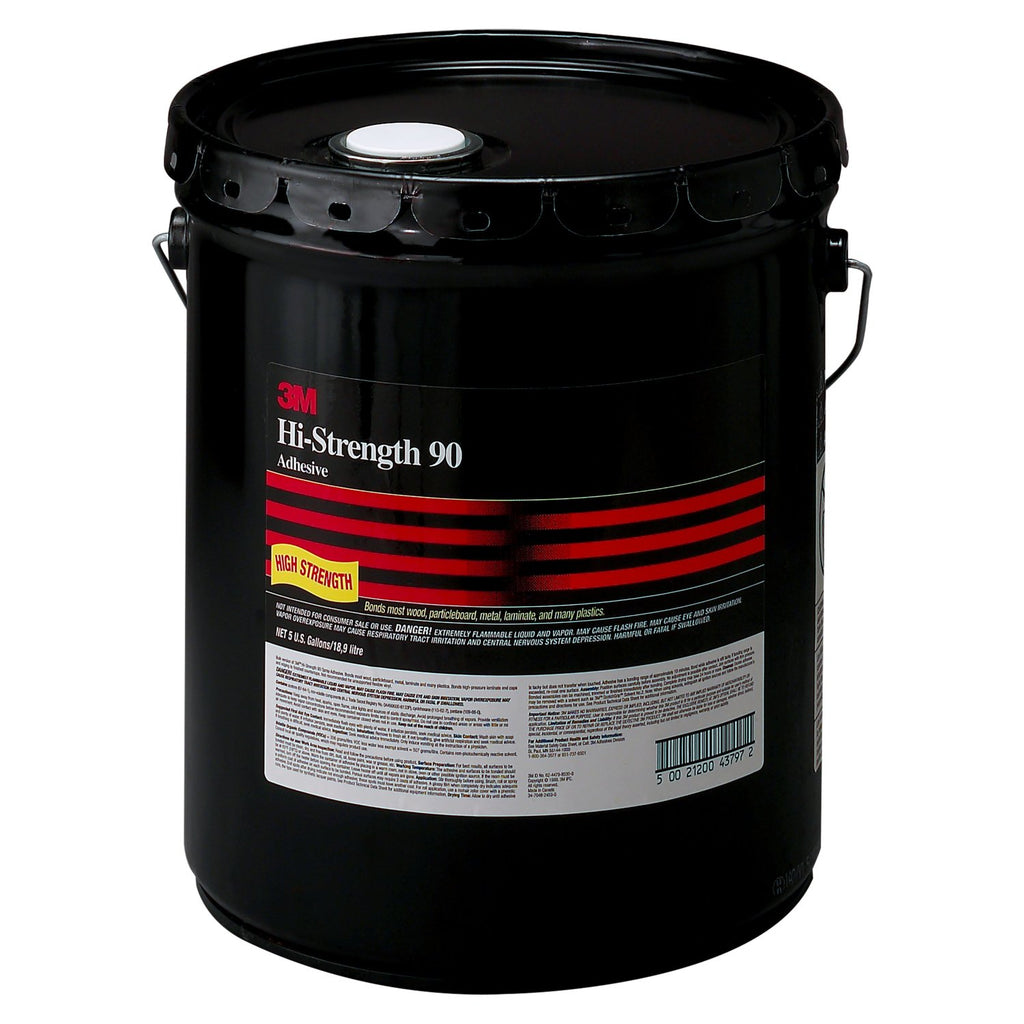3M Hi-Strength 90 Spray Adhesive Clear, 5 gal Pail, 1 pail per