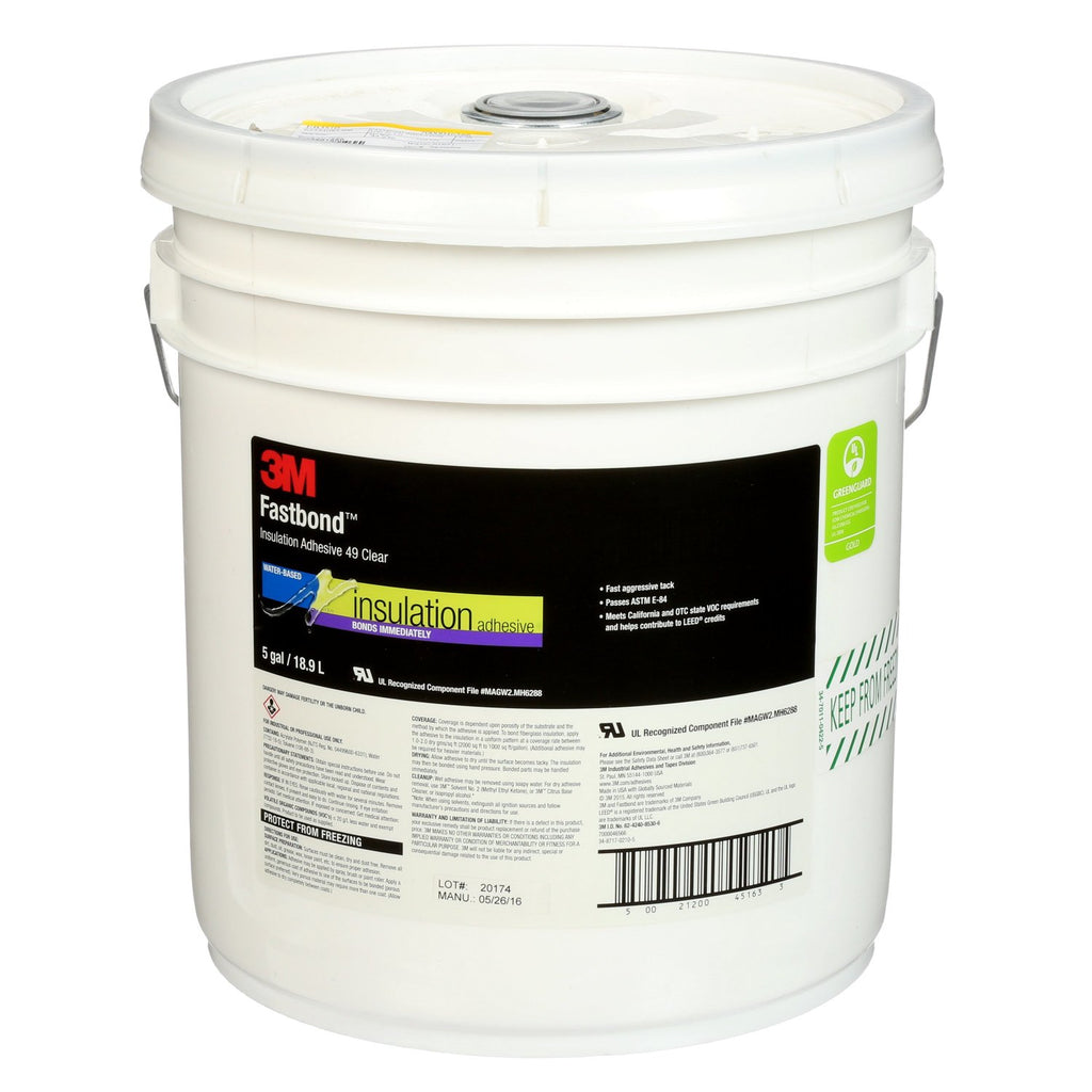 3M Fastbond Insulation Adhesive 49, 5 gal pail, 1 per case