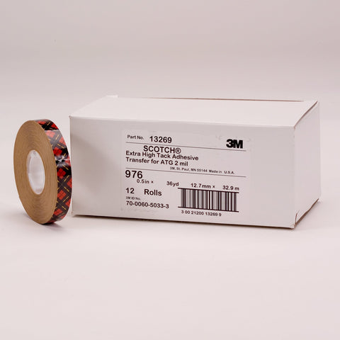 Scotch ATG Adhesive Transfer Tape 976 Clear, 0.25 in x 60 yd, 72