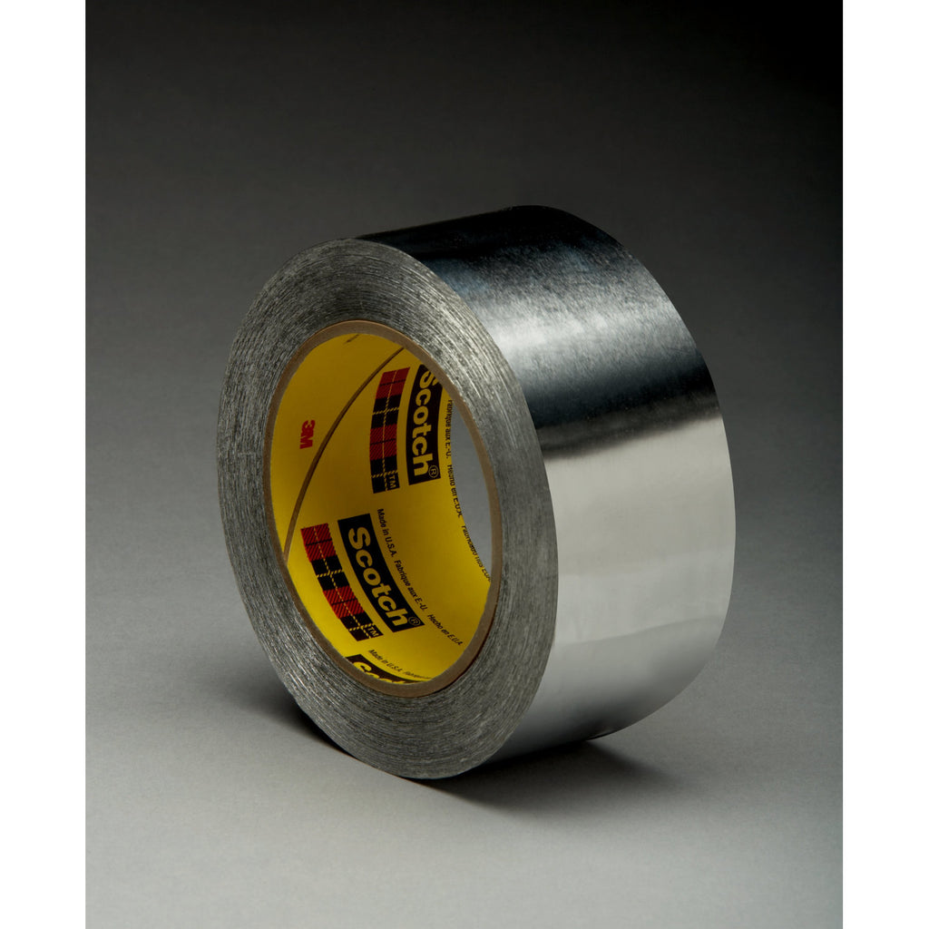 3M High Temperature Aluminum Foil Tape 433 Silver, 3 in x 60 yd