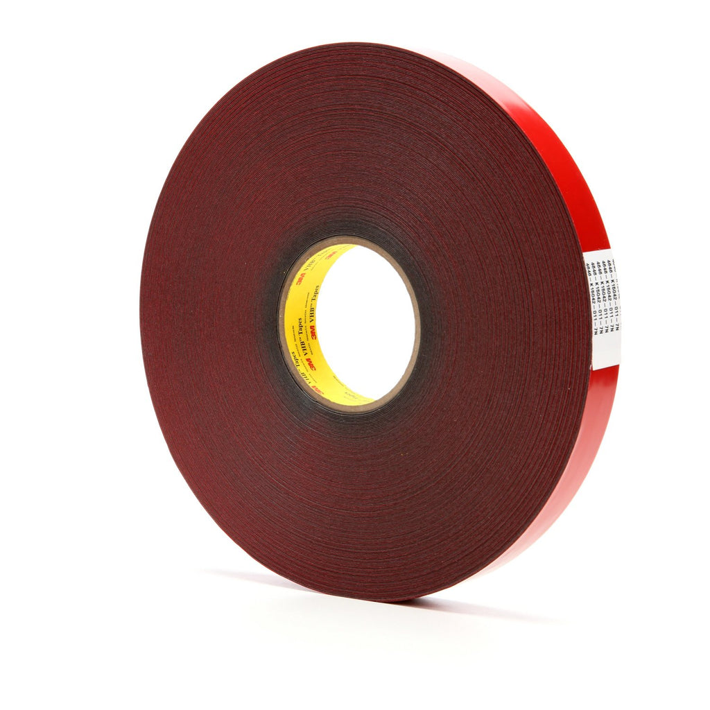 3M VHB Tape 4646 Gray, 25 mil, 1 in x 72 yd, 9 per case