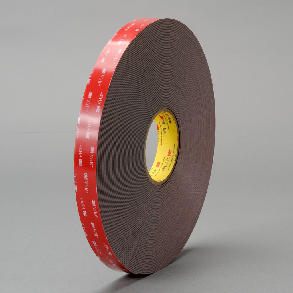 3M VHB Tape 4919F Black Small Pack, 1/2 in x 72 yd 25.0 mil, 4 p