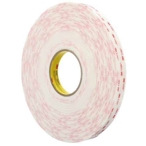 3M VHB Tape 4945 White Small Pack, 1/2 in x 36 yd 45.0 mil, 4 pe